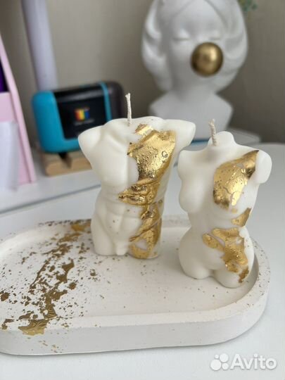 Набор соевых свечей Торсы Адам и Ева