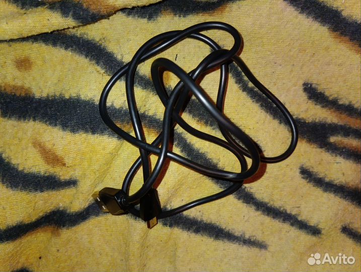 Кабель, шнур micro USB 1 метр чёрный