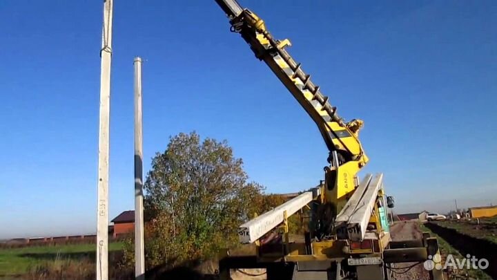 Установка опор и подключение электричества к дому