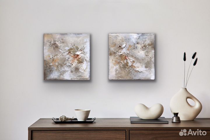 Картина акрилом «Абстракция #5 и #6