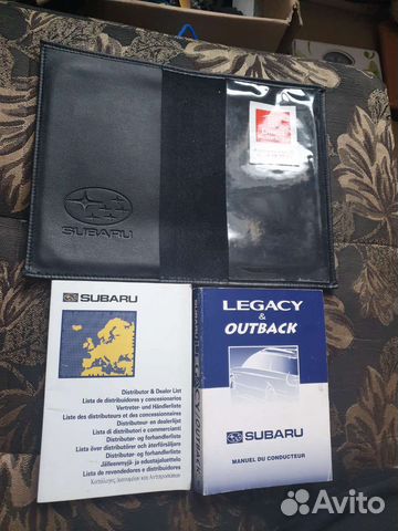 Кожаный чехол книга на субару аутбэк, легаси