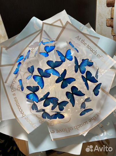 Мега большие светящиеся букеты из бабочек