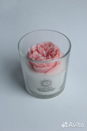 Свечи с цветком розы подарок на день рождения
