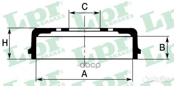 7D0688 Барабан тормозной mitsubishi colt 04-12