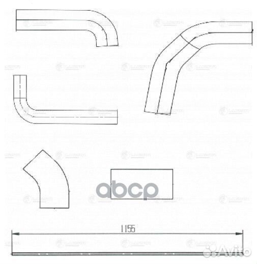 Патрубок системы охлаждения (комплект) (epdm, 6