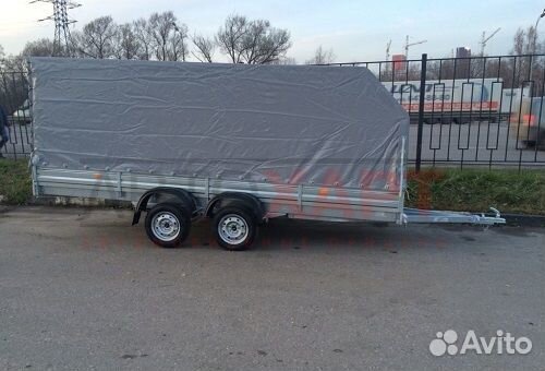 Двухосный прицеп с тентом аэро 150 см мзса 817735