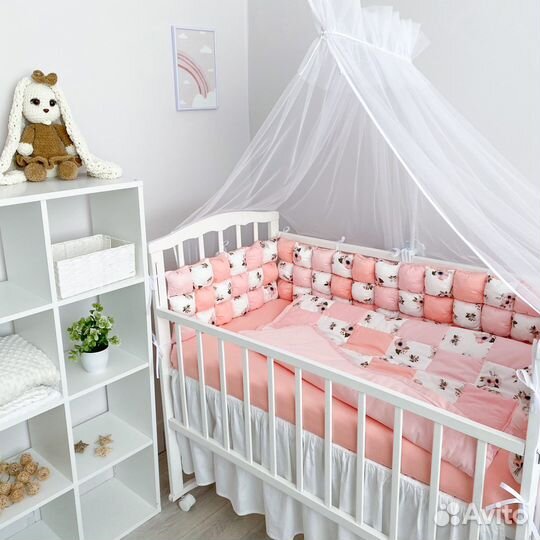 Бортики в кроватку (готовый комплект )