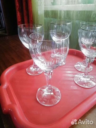 Бокалы, фужеры, рюмки хрустальные