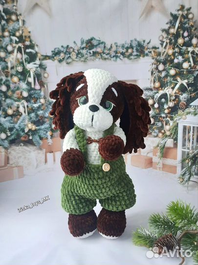 Вязаные игрушки Собака ручная работа