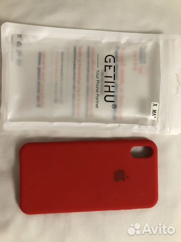 Чехол на iPhone X max красный