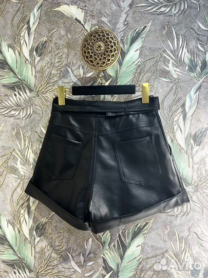 Шорты из эко кожи