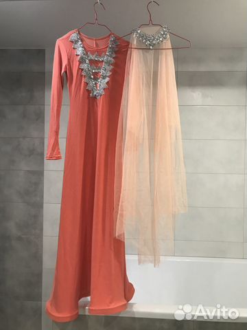 Платье с фатой для восточного танца