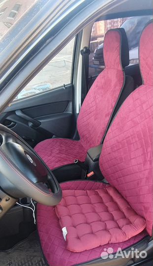 Накидки на сиденья алькантара бордовая