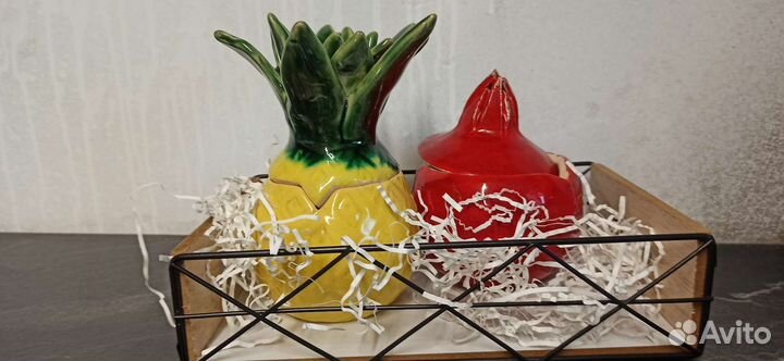 Сахарница ручной работы ананас