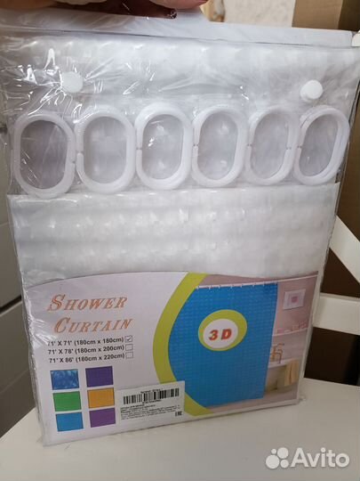 Шторы для ванной 180*180 см новые