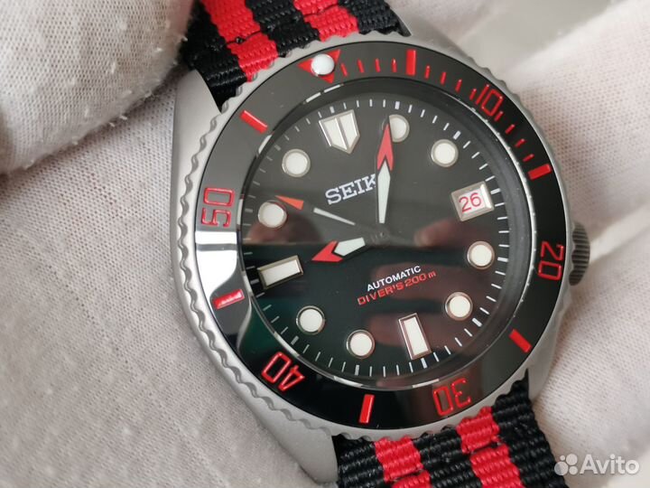 Часы Seiko SKX007 Vampire mod новые ручная сборка