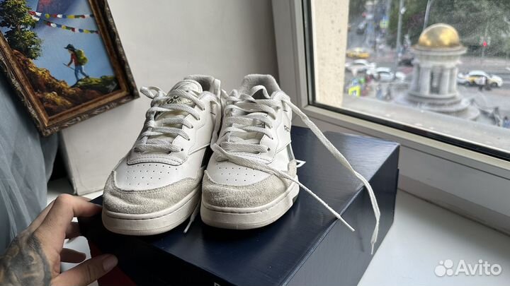 Белые кеды reebok