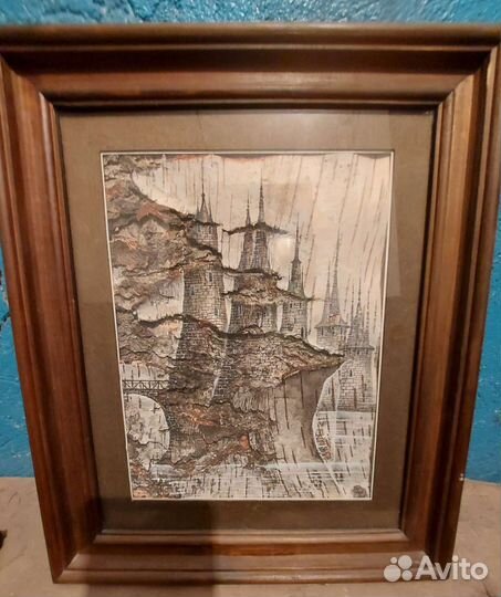 Картина на бересте авторская Фаргиев