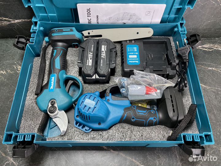 Секатор makita цепная пила makita набор 2 в 1