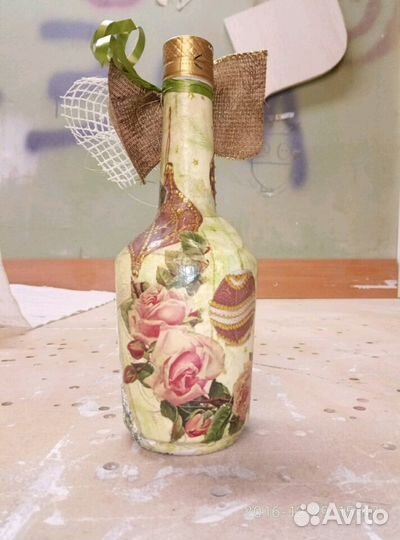 Декупаж бутылок шампанского