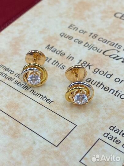 Cartier trinity mini серьги