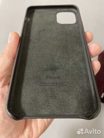Оригинальный кожаный чехол iPhone 11 pro max