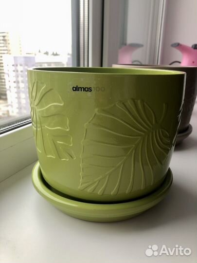 Горшки керамические для цветов б/у 16см