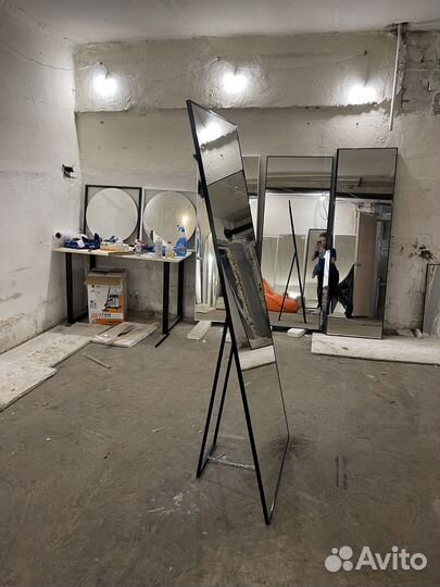 Зеркало 2 в 1 напольное/настенное в тонкой раме