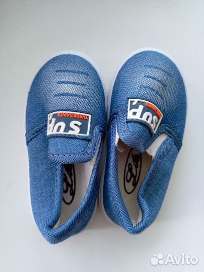 Детские джинсовые слипоны