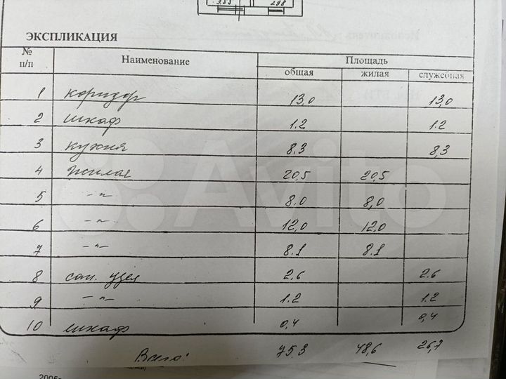 4-к. квартира, 75,3 м², 3/5 эт.