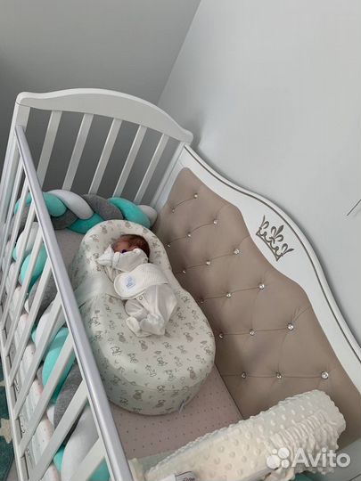 Бортик косичка для новорожденного