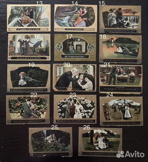 Открытки романтика сша/Германия/Англия, 1900е