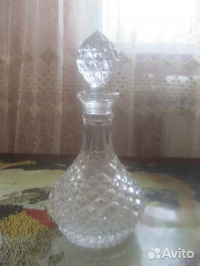 Хрустальный набор (Чехия) графин, 6 фужеров