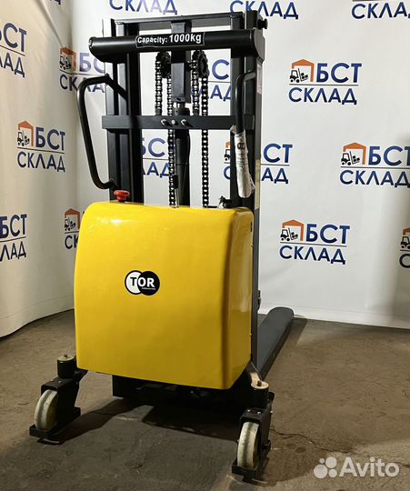 Штабелер с электроподъемом 1000 кг 2000 см