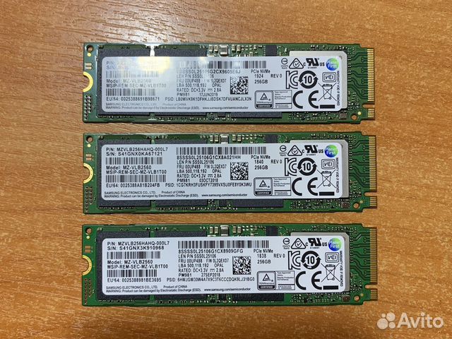 Накопитель SSD M2 256GB NVMe Samsung