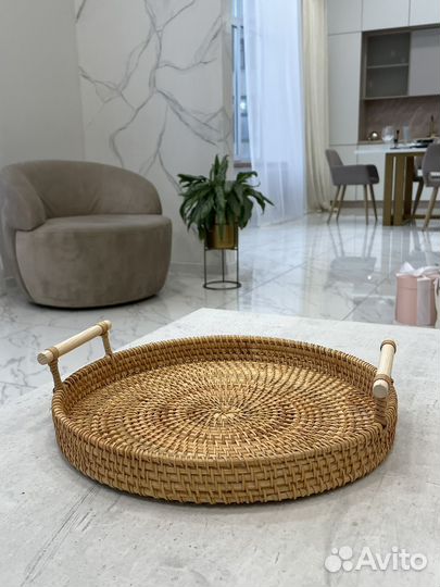 Поднос плетеный 28 см