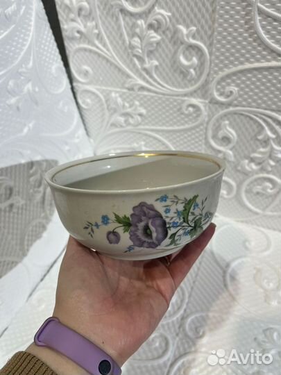 Соусник фарфоровый СССР и чашка