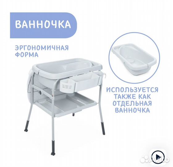 Ванночка с подставкой и пеленальным столиком