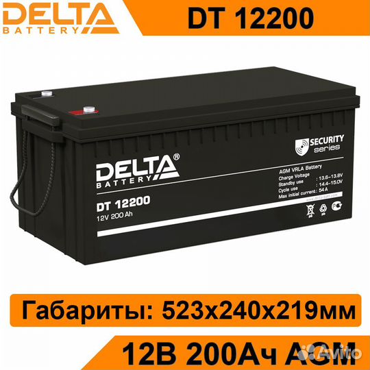 Аккумулятор Delta DT 12200 новый