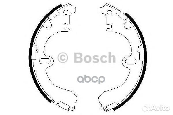 Колодки тормозные барабанные перед 0986487