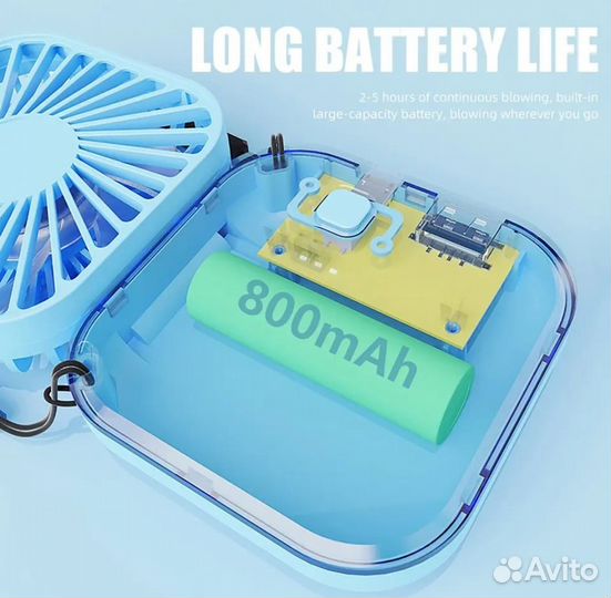 Мини-вентилятор складной с USB дорожный