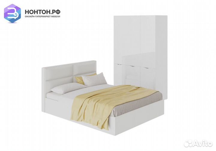 Спальный гарнитур Глосс белый глянец