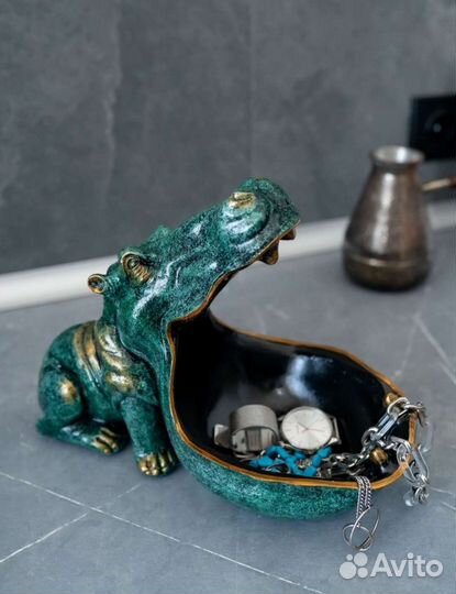 Конфетница ключница статуэтка бегемот