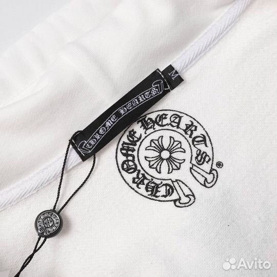 Зип худи chrome hearts белое/черное