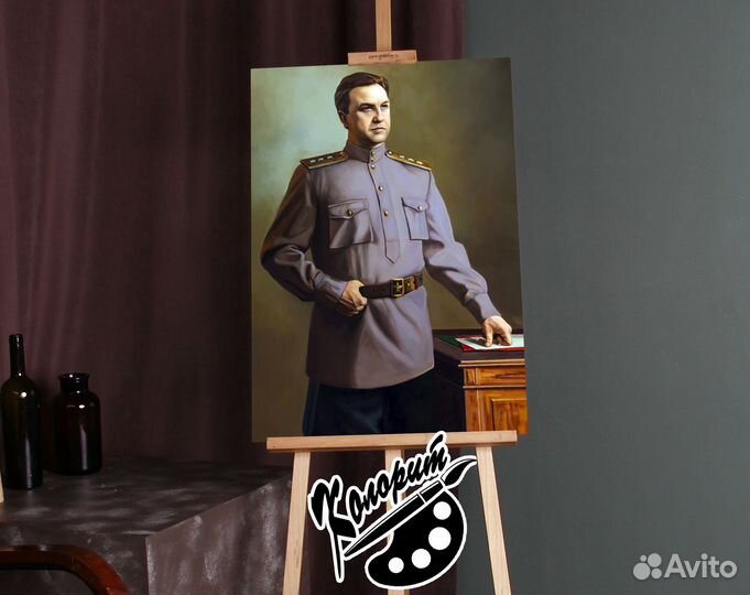 Портрет Абакумова В.С. на холсте 50х70см