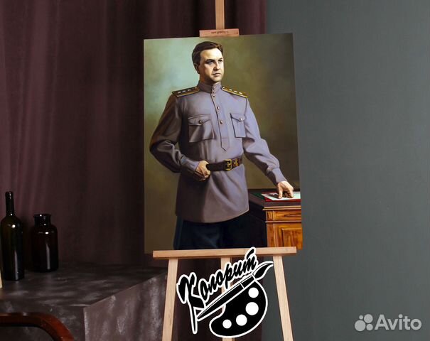 Портрет Абакумова В.С. на холсте 50х70см