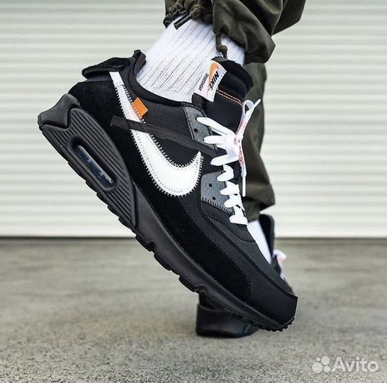 Кроссовки Nike Air Max 90 Off White Black Soul