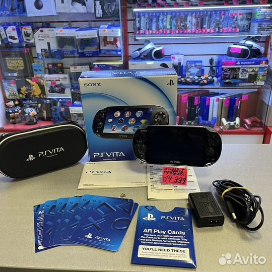 Ps Vita 128gb прошита, полный комплект идеал
