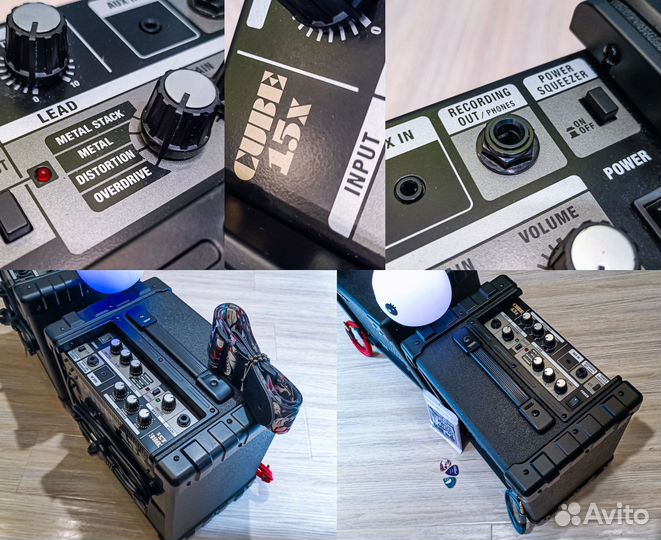 Roland Cube 15X + Ремень, Струны (Комбоусилитель)