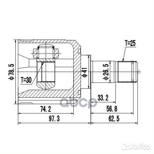 Шрус внутренний mitsubishi lancer CS (00-09) Z
